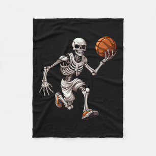 Skelett Basketball Halloween Skull Lover Fleecedecke