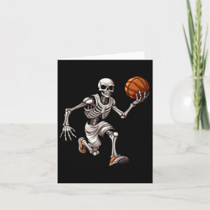 Skelett Basketball Halloween Skull Lover Karte