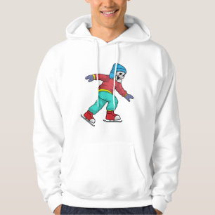 Skelett bei Ice Skaten mit Ice-Skaten Hoodie