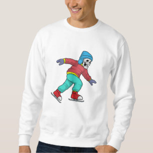 Skelett bei Ice Skaten mit Ice-Skaten Sweatshirt
