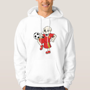 Skelett beim Fußballsport Hoodie