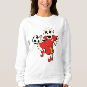 Skelett beim Fußballsport Sweatshirt