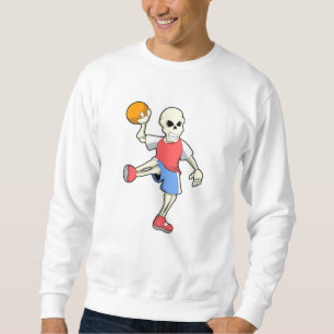 Skelett beim Handballspieler mit Handball Sweatshirt