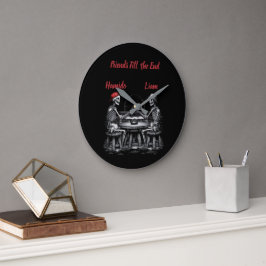 Skelett Beste Freunde Prost Große Wanduhr
