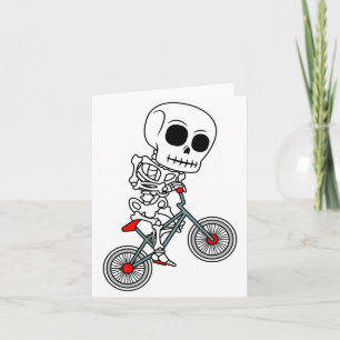 Skelett-BMX-Rennfahrer Halloween-Stil-Rennen Easy Karte