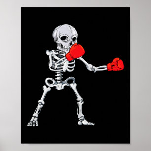 Skelett-Boxen Kickboxen Mma Halloween Poster