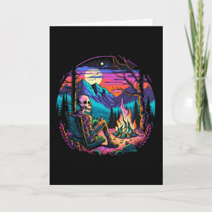 Skelett Camping Halloween Kostüm Knochen Camp Camp Karte