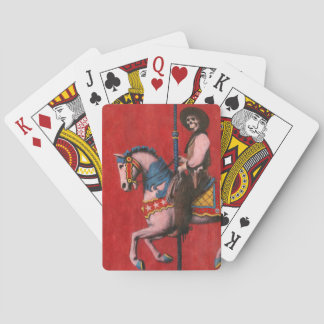 Skelett-Cowboy-Karussell Spielkarten