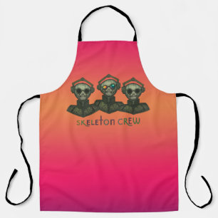 Skelett-Crew All-Over Print Schürze
