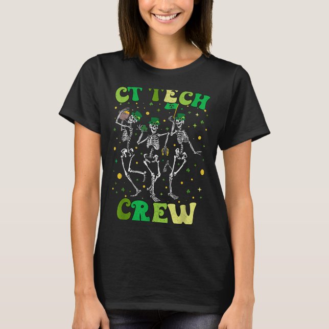 Skelett-CT-Tech-Crew St. Patrick Computed T-Shirt (Vorderseite)
