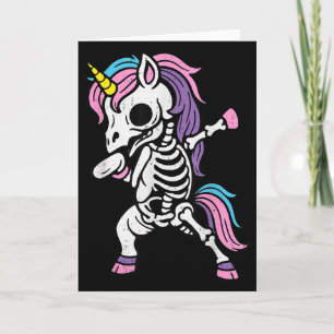Skelett Dabbing Einhorn Halloween Kostüm Jungen Gi Karte