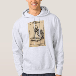 Skelett-Denker-Illustration Hoodie