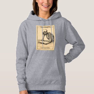Skelett-Denker-Illustration Hoodie