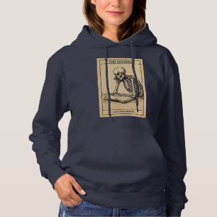 Skelett-Denker-Illustration Hoodie