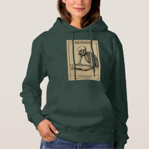 Skelett-Denker-Illustration Hoodie
