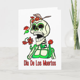 Skelett Dia De Los Muertos Laughing Karte