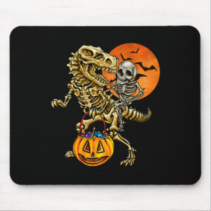 Skelett-Dinosaurier-Halloween-Kürbis für Jungen Ki Mousepad