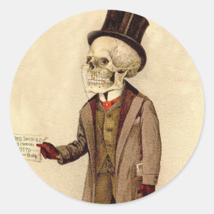 Skelett-Doktor Runder Aufkleber