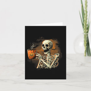Skelett Drink Kaffee Funny Skull Halloween Cos Karte