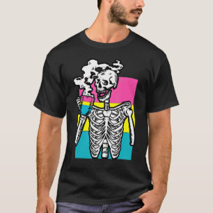 Skelett Drink Kaffee pansexual Pride Skull LGB T-Shirt