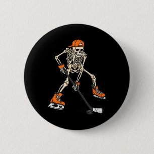 Skelett-Eishockey-Halloween-Kostüm-Geschenk für Mä Button