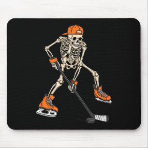 Skelett-Eishockey-Halloween-Kostüm-Geschenk für Mä Mousepad