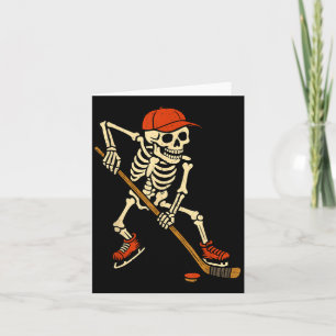 Skelett-Eishockey-Halloween-Kostüm Grusel-Sport Karte