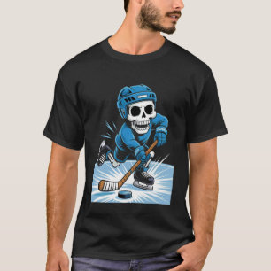 Skelett-Eishockey-Halloween-Kostüm Jungen Männer S T-Shirt