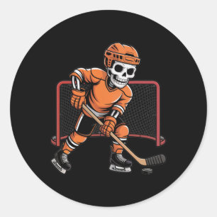Skelett-Eishockey-Halloween-Kostüm Männer Jungen K Runder Aufkleber