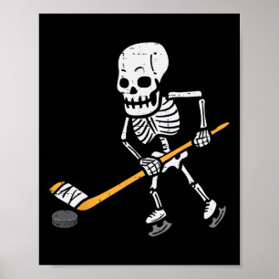 Skelett-Eishockey-Halloween-Kostüm Sport Männer Ju Poster