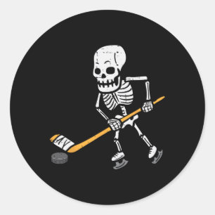 Skelett-Eishockey-Halloween-Kostüm Sport Männer Ju Runder Aufkleber