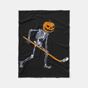 Skelett-Eishockey-Kürbis-Halloween-Kostüm Männer Fleecedecke