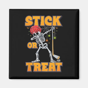Skelett-Eishockeyspieler-Halloween-Kostüm Jungen Magnet