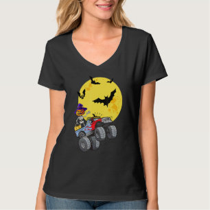 Skelett fährt Monstertruck Halloween Kinder Jungen T-Shirt