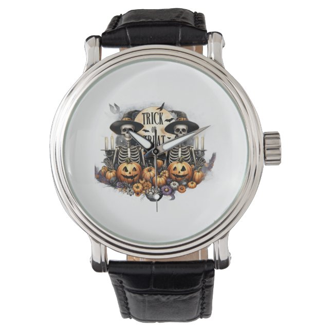 Skelett-Festive-Uhr Armbanduhr (Vorderseite)