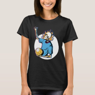 Skelett-Flammen-Fußball T-Shirt