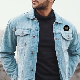 Skelett-Flügel Pilot Geboren um den Himmel zu Bere Button