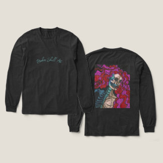 Skelett Frau Langarm Tri-Blend Shirt