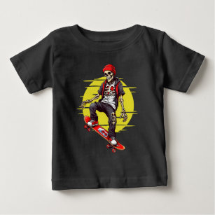 Skelett für Skateboarding Baby T-shirt