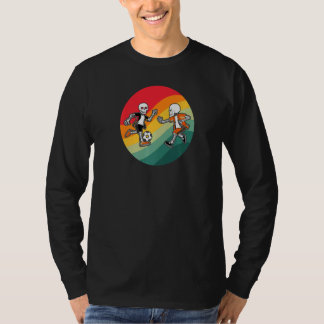 Skelett Fußball Halloween Grusel T-Shirt