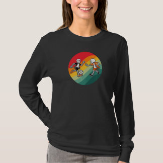 Skelett Fußball Halloween Grusel T-Shirt