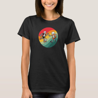 Skelett-Fußball Halloween Grusel T-Shirt