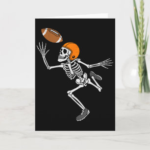 Skelett-Fußball-Halloween-Kostüm Herren Jungen Tee Karte