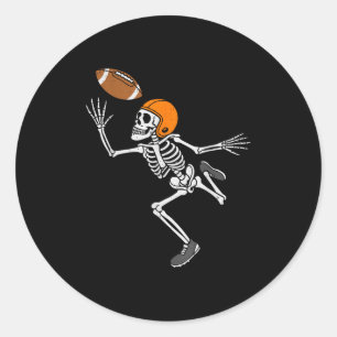 Skelett-Fußball-Halloween-Kostüm Herren Jungen Tee Runder Aufkleber