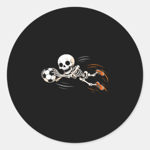 Skelett Fußball Halloween Torwart Jungen Kinder Runder Aufkleber