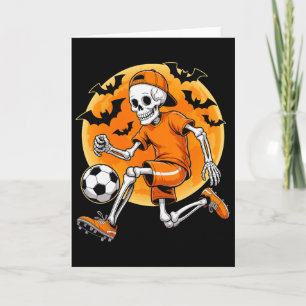 Skelett Fußball Herren Jungen Kinder Halloween Fuß Karte