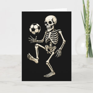 Skelett-Fußballspieler Gruseliger Halloween-Fußbal Karte