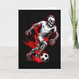 Skelett-Fußballspieler - Gruseliger Halloween-Geis Karte