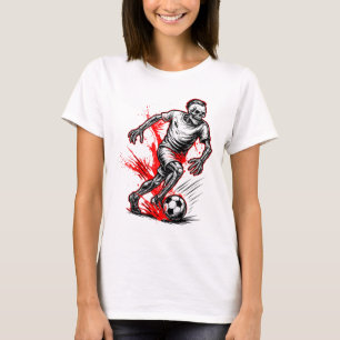Skelett-Fußballspieler - Gruseliger Halloween-Geis T-Shirt