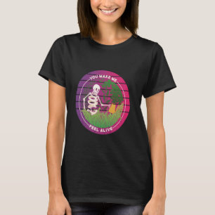 Skelett-Gartenbau Humorvolles Skelett Bewässerungs T-Shirt